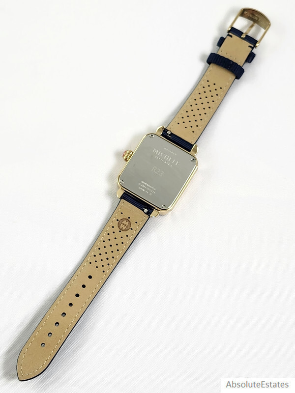 Michele Deco Sport Gold & Navy Blue Wave MOP Watch MWW06K000056
