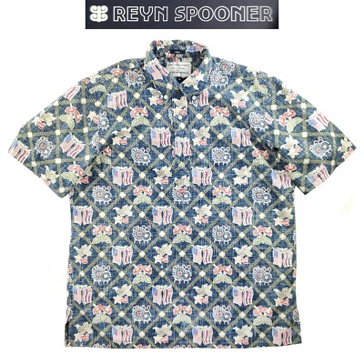 Reyn Spooner Dietrich Varez Flags American Hawaiian Shirt Summer 2020 Medium NWT