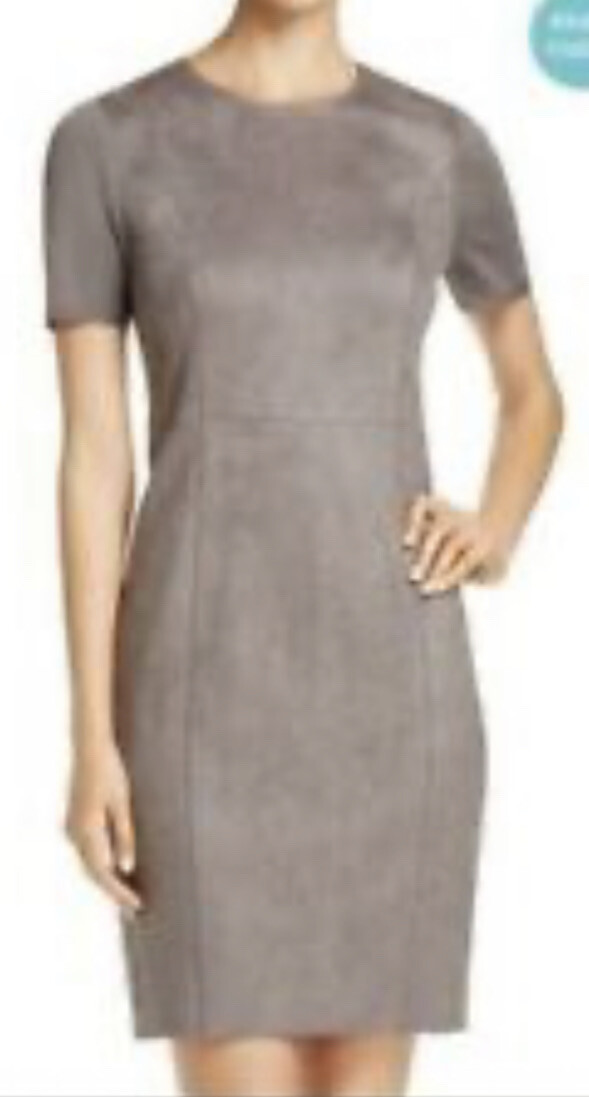 elie tahari emily suede dress