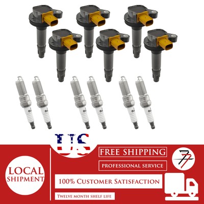 6pcs Ignition Coil and Iridium Spark Plug For 2011-2016 Ford F-150 BL3Z12029C