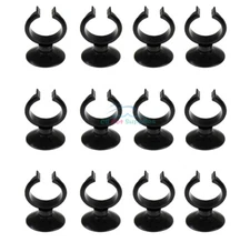 AQUANEAT 12pcs Suction Cup for Aquarium Heater Tubing Hose Light 1 .25" Dia
