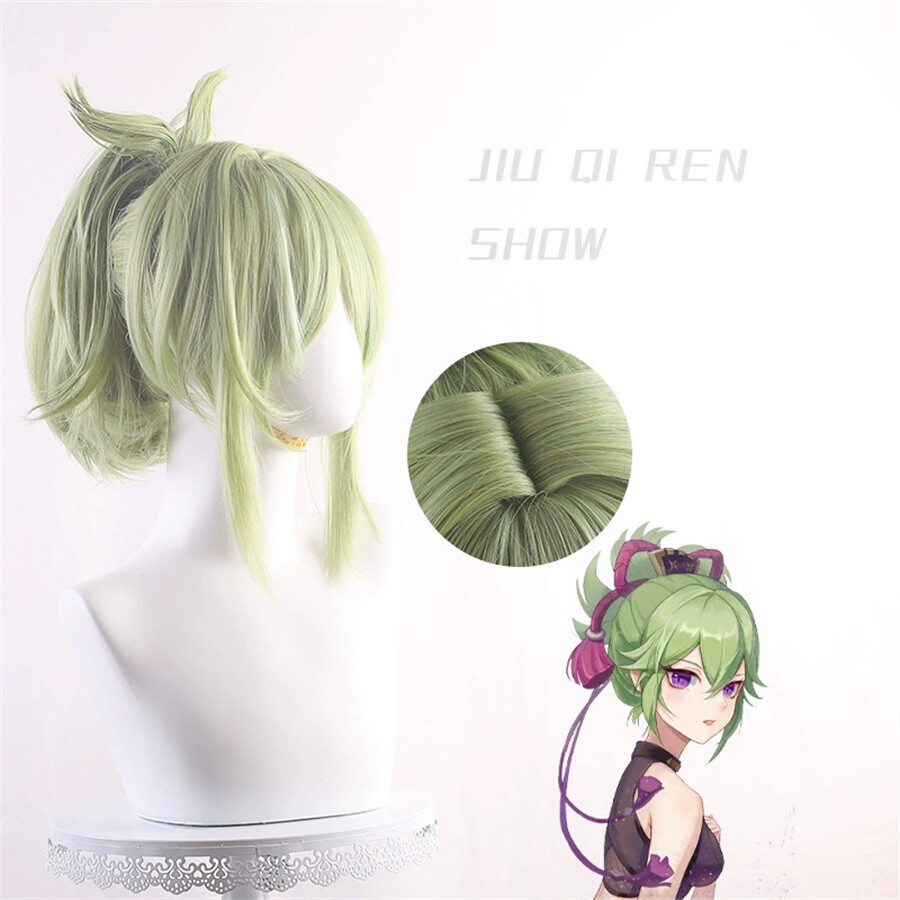 Genshin Impact Kuki Shinobu Cosplay Wig Short party hair Synthetic