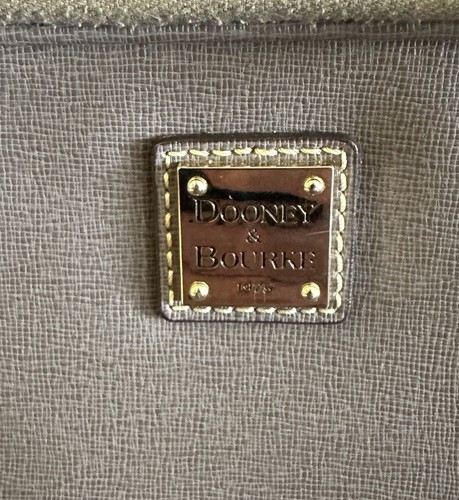 Dooney & Bourke Double Pocket Taupe Leather Saffiano Camera Crossbody Bag - Picture 3 of 18
