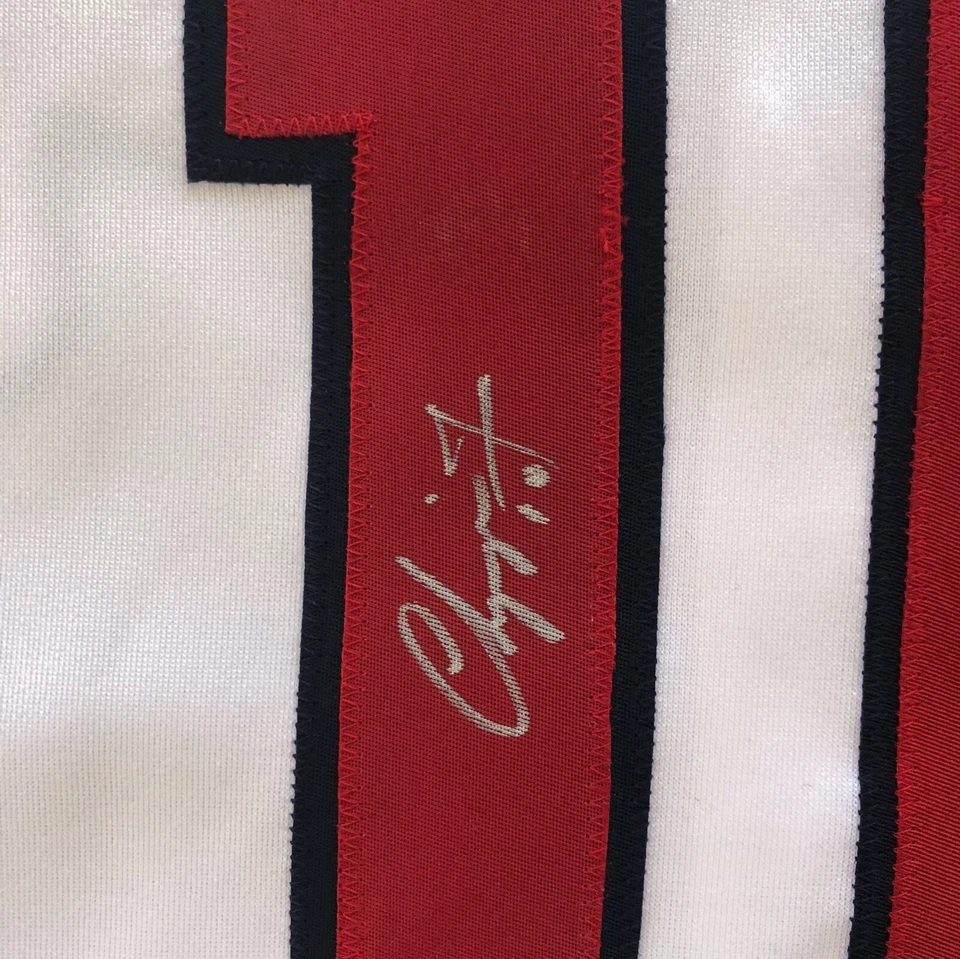 CHIPPER JONES SIGNED AUTOGRAPHED MAJESTIC ATLANTA BRAVES JERSEY PSA/DNA STICKER - Image 3 of 4