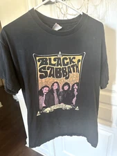 BLACK SABBATH Amsterdam Tour Heavy Metal Band T Shirt Size 27 x 22 Medium
