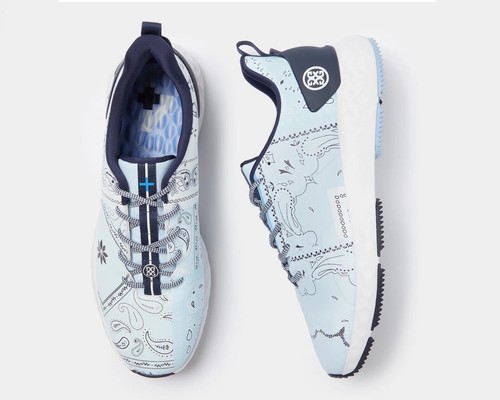 NIB Size 13.5 Men G/FORE MG4+ Sky Bandana Print Golf Shoes G4MS22EF29 MSRP $225 - Picture 4 of 23