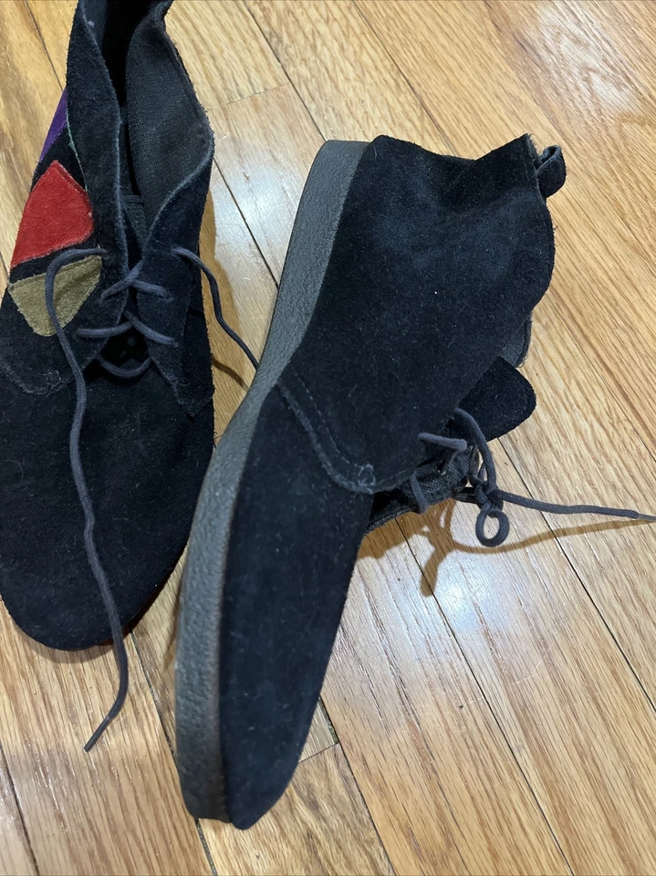 vintage leather block color Block shoes size 9.5 - Image 3 of 4