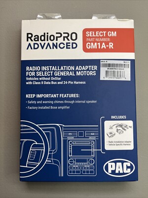 PAC GM1A-R RadioPRO Amp Installation Adapter Interface GM Steering Wheel Output