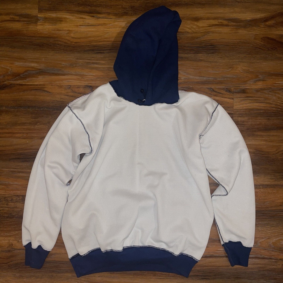 貴重◎ 70's unknown vintage SS sweat usa Vintage 70s Thermal Waffle Lined Hoodie Pullover M Medium