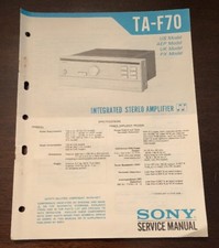 SONY TA-F70 INTEGRATED STEREO AMPLIFIER ORIGINAL SERVICE MANUAL SCHEMATIC M645