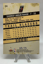Fleer Shareef Abdur-Rahim Portland Trailblazers Basketball