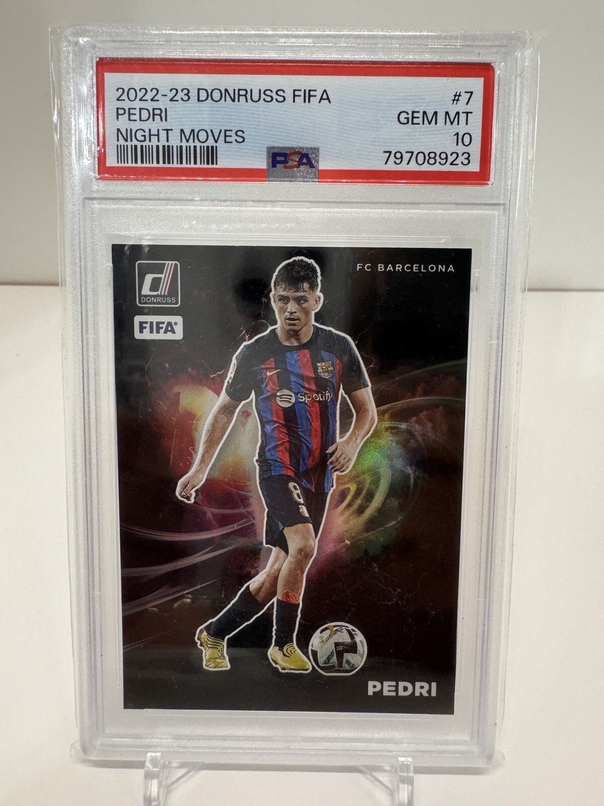 2022-23 Donruss FIFA Pedri Night Moves #7 PSA 10 Gem Mint FC Barcelona