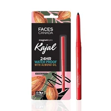 Faces Canada Magneteyes Kajal - Black, 0.35 g 24 Hr Long Stay | Waterproof
