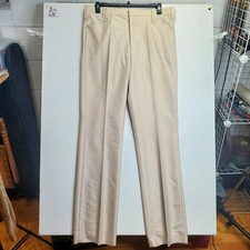 Men's VTG 1990s Tan Polyester Western Pearl Snap Pants 34 38 40 42 44 46