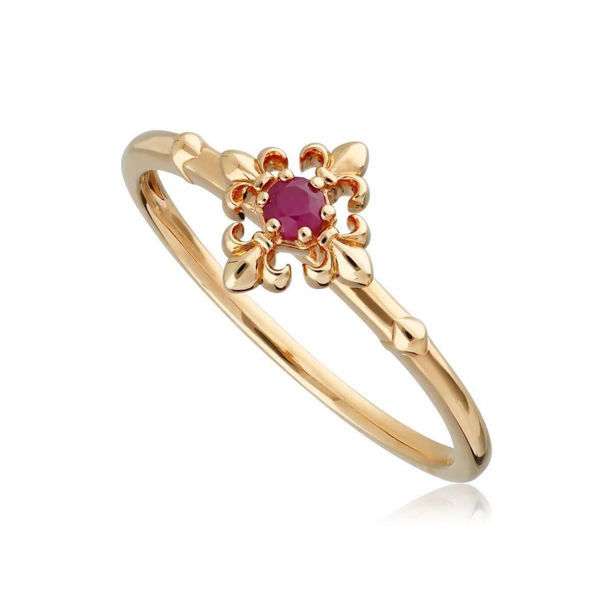 Bague Ruby Fleur De Lis ECFEW™
