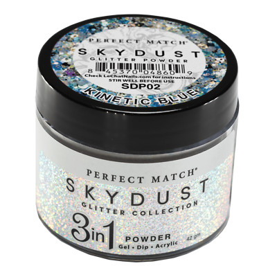 Perfect Match Glitter Powder Skydust Kinetic Blue 42 gm #SDP02