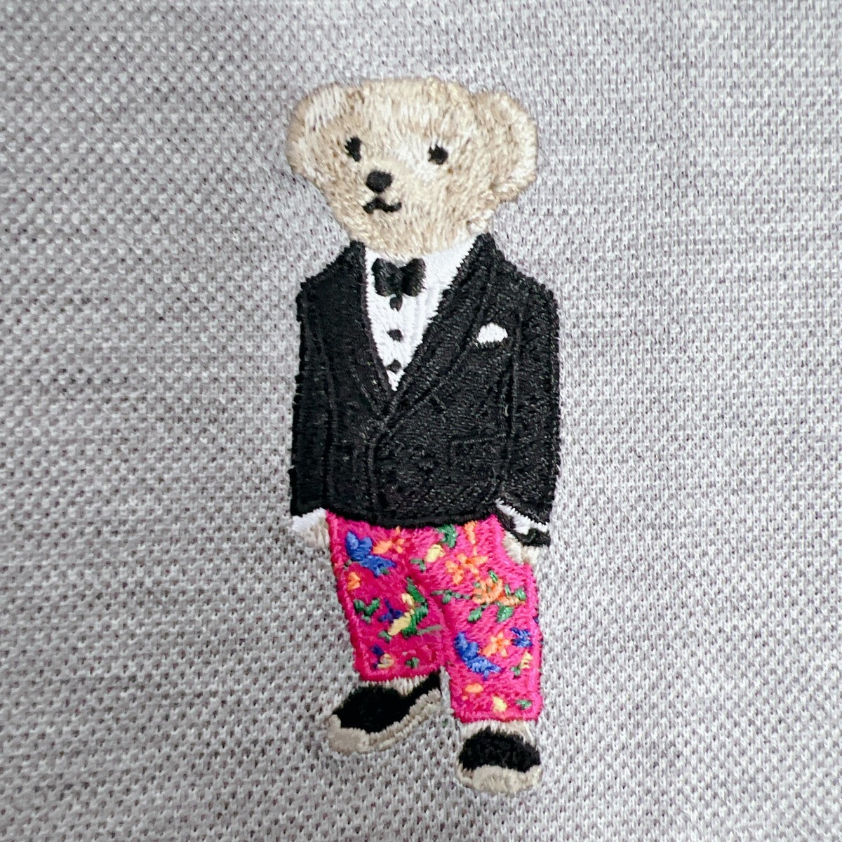 Ralph Lauren Purple Label Polo Bear Polo Shirt Tuxedo Bear Size XL