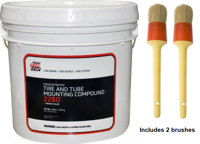 REMA TIP TOP Tyre & Tube Mounting Compound Lube Paste 10kg Brushes TY302+TY163x2
