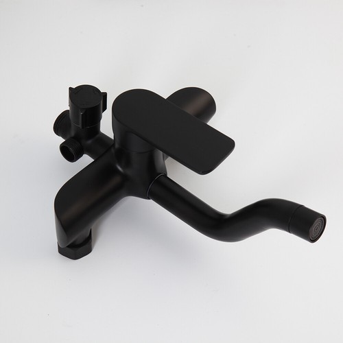 Classical Matte Black Bathroom Rainfall Shower Faucet Set Mixer Tap Hand Spray - Picture 12 of 12