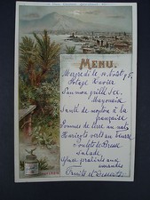 ALTES RESTAURANTMENÜ DER FIRMA LIEBIG PALERMO PALERMO 1895