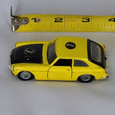 Vintage 1969 Corgi Toys 345 MGC GT Yellow Black Competition MG