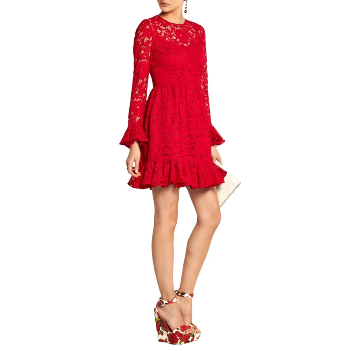 Red dolce best sale gabbana dress