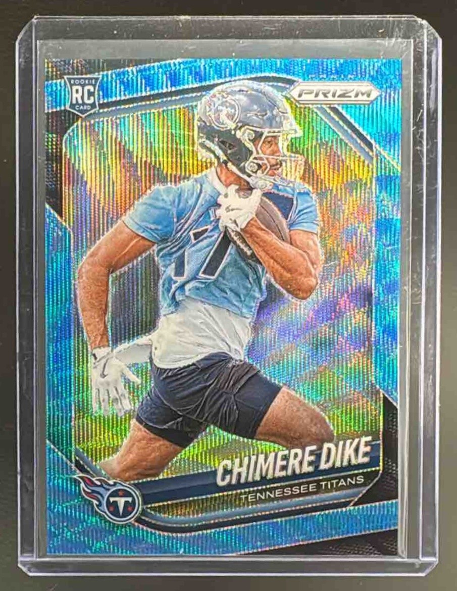 Chimere Dike 2025 Panini Prizm #396 Blue Wave Rookie RC /230