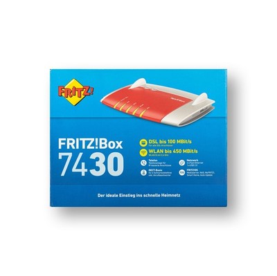 AVM FritzBox 7430 450 Mbps 4 Port DSL VDSL Router VOIP Gigabit Modem Wie Neu