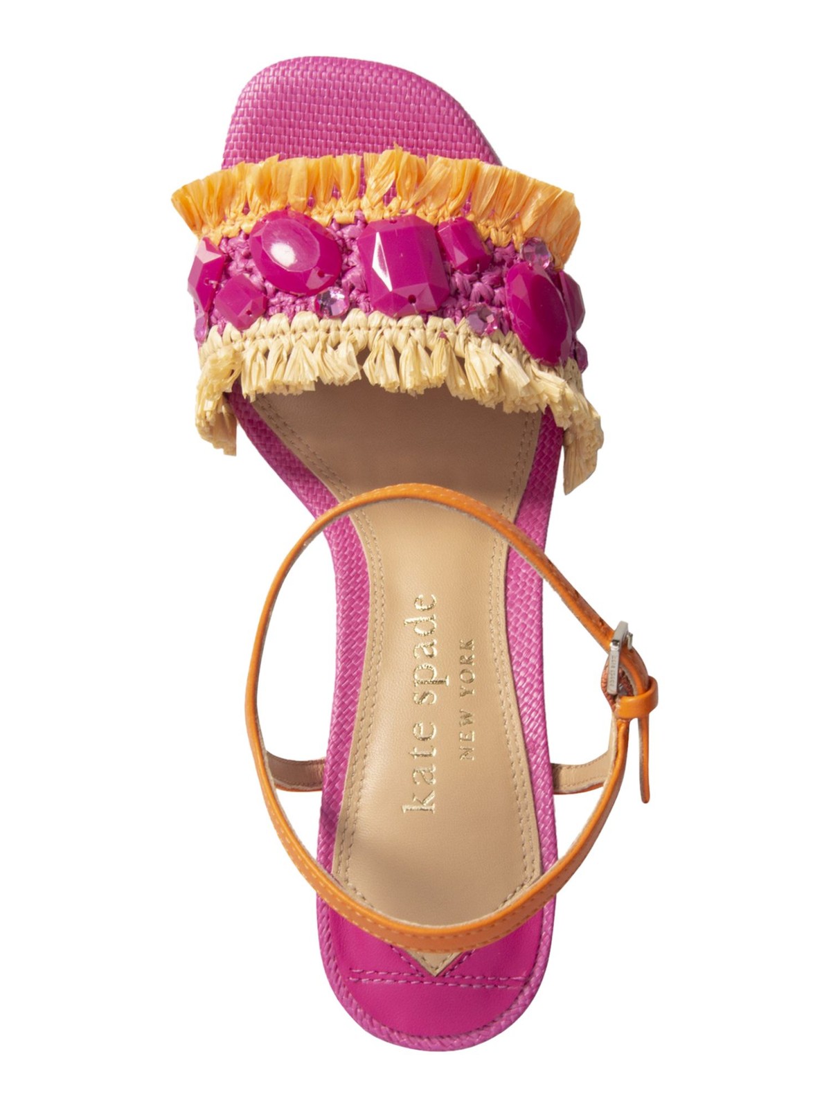 KATE SPADE NEW YORK Womens Pink Rafta Fringe EBora Bora Heeled Sandal 7.5 B thumbnail 11