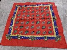 Vintage Red Paisley 100 Cotton Rn 14193 USA Bandana