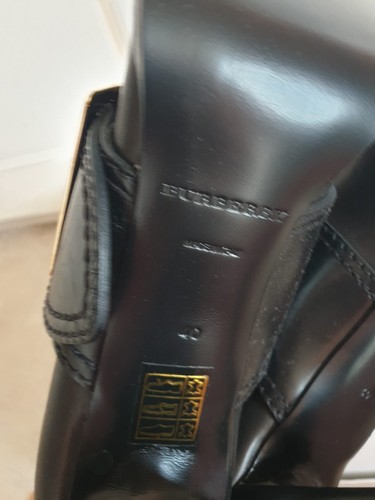 BNIB Burberry Portesham Black Buckle 110mm Platform Ankle Boots Heeled UK 7 EU40 - Picture 16 of 17
