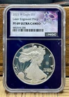 2025 W Silver American Eagle S$1 Laser Privy NGC PF69 Ultra Cameo