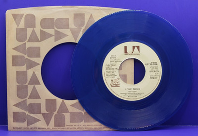 ELECTRIC LIGHT ORCHESTRA Livin' Thing BLUE VINYL 45 RPM UA 36184 UK PRESSING NM+