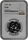 1957 50C Proof Silver Franklin Half Dollar NGC Graded PF 68 in New Holder