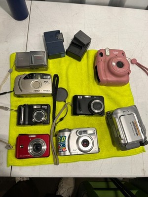 Digital Camera Camcorder Lot Nikon Olympus Instax Sony Parts Repair Untested