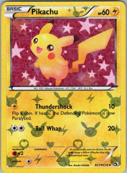 Pikachu RC7/RC25 Uncommon Legendary Treasures: Radiant Collection MP