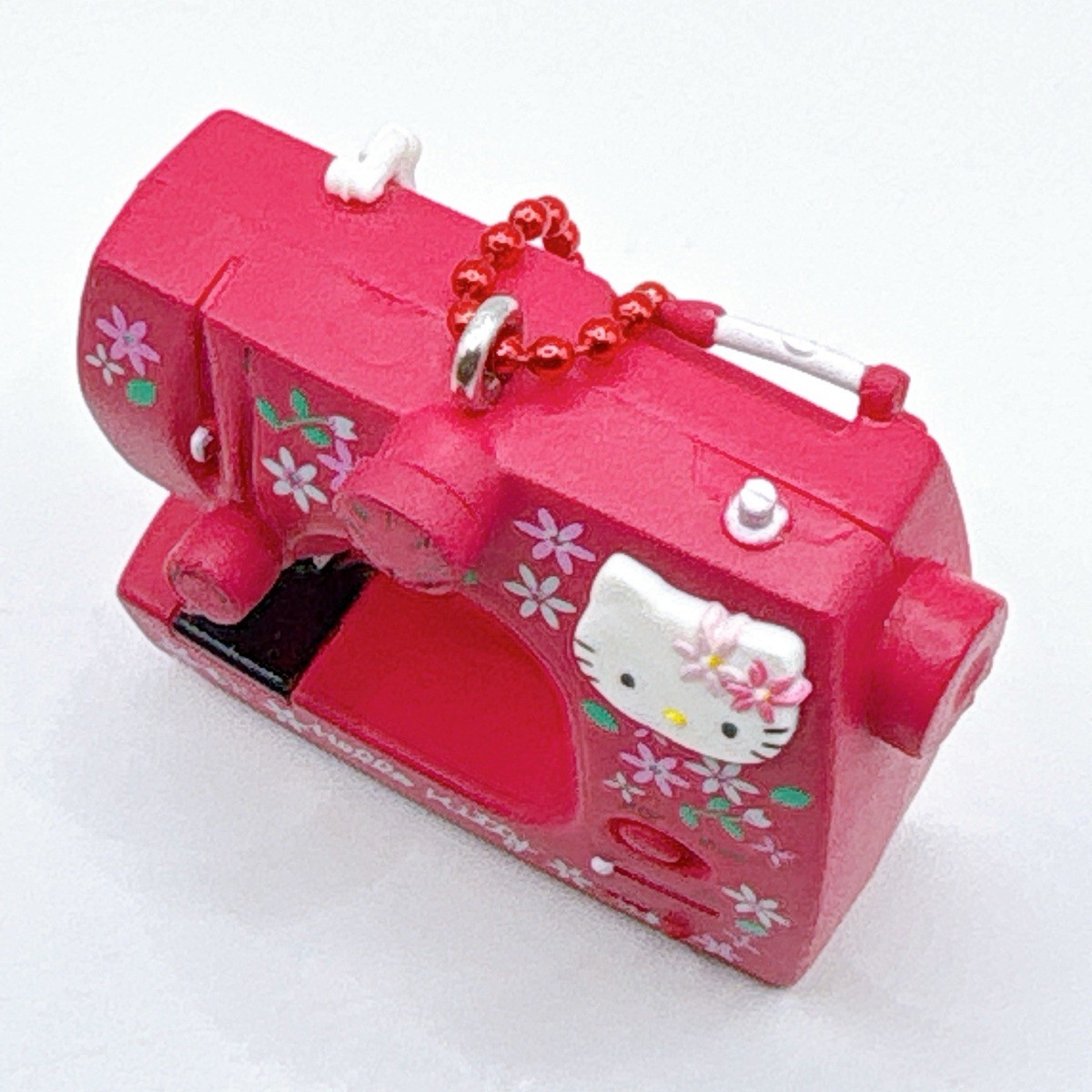 Hello Kitty Sanrio Retro Sewing Machine Figure Keychain Charm