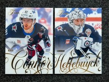2025-26 UD Flair Hockey Connor Hellebuyck Kyle Connor #148 #150 Jets