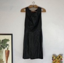 Illia black leather dress w/ ribbed detail size 2