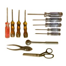 Vintage Hand Tools Lot 10 Piece Torx Screwdrivers Pliers Ratchet Scissors Garage Vintage Hand Tools Lot 10 Piece Torx Screwdrivers Pliers Ratchet Scissors Garage