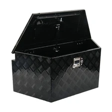 Aluminum 34"X14.5"X15" Tongue Toolbox Trailer Pickup Truck Bed Storage Tool Box