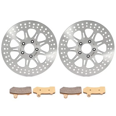 300mm Disques Plaquettes frein Avant pour Harley Touring Road Glide FLTRX FLTRU - Photo 1/4