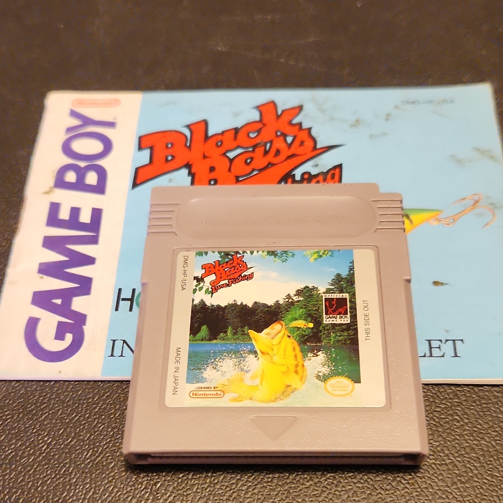 HOT-B Black Bass: Lure Fishing Nintendo Game Boy Fishing Manual Included