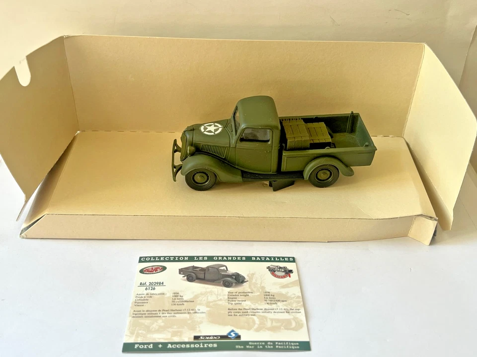 Solido Militare Battaglie 1/43 Rif 6126 Ford V8 Pick Up Accessorio Us Army C79 - Immagine 2 di 2
