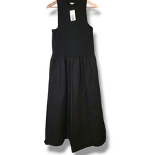 A new day dress womens Medium Black tank midi pockets NWT