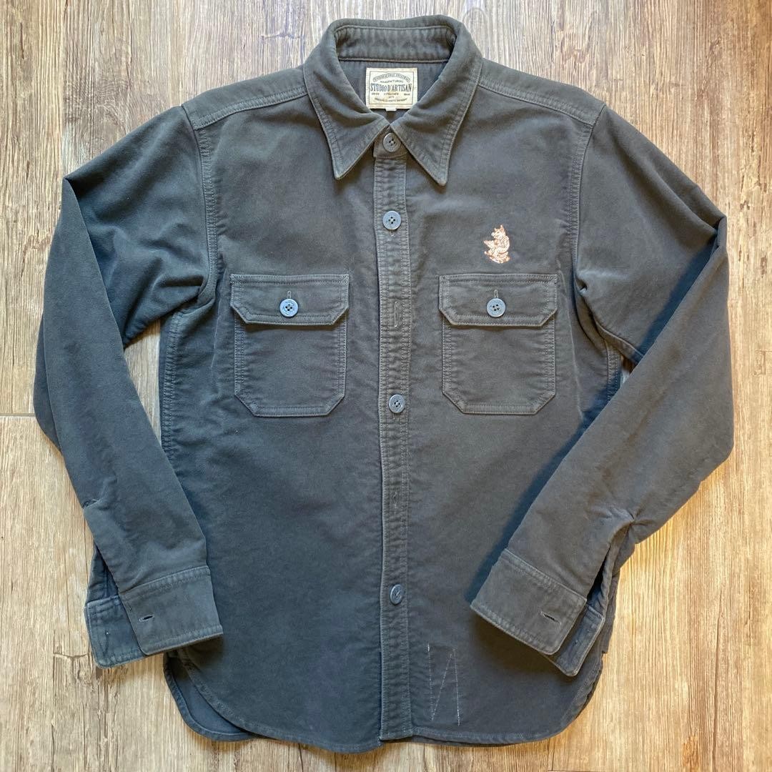 美品HUMAN MADE 24aw NORDIC SHIRT コーデュロイシャツ STUDIO D'ARTISAN Cotton Work Shirt Gray Size Medium Made In JAPAN