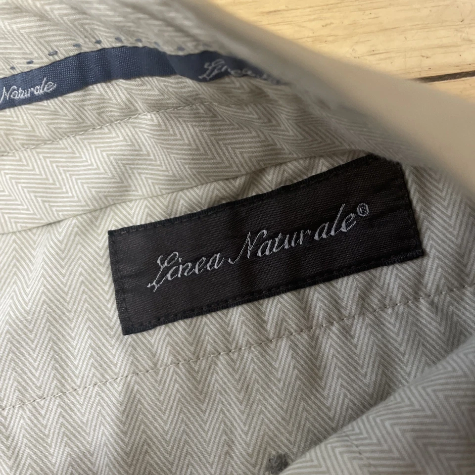 Pantalones retro vintage años 90 Linea Naturale plisados hombre 38x32 caqui con puños Foto 4 de 4