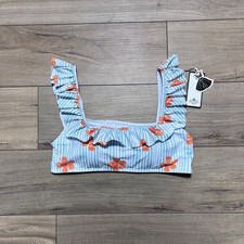 Retro Stage Watermelon Bikini Top sz XXL Red 50s Ruffle