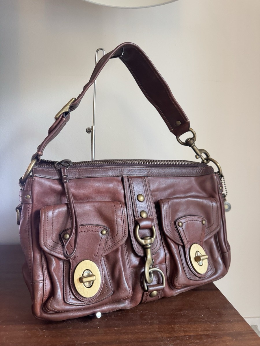 Coach MEDIUM 10331 65th Anniversary Mandy Vintage Cognac Leather