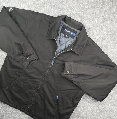 Vintage Rusty Quilted Jacket Mens L Black Workwear Korea